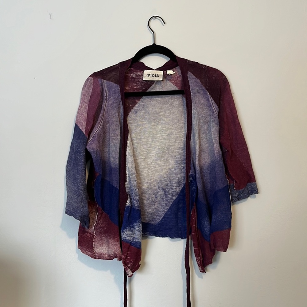 Purple Knit Wrap Viola Top